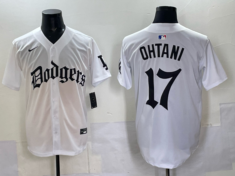 Men Los Angeles Dodgers 17 Ohtani white Nike 2025 MLB jersey 003